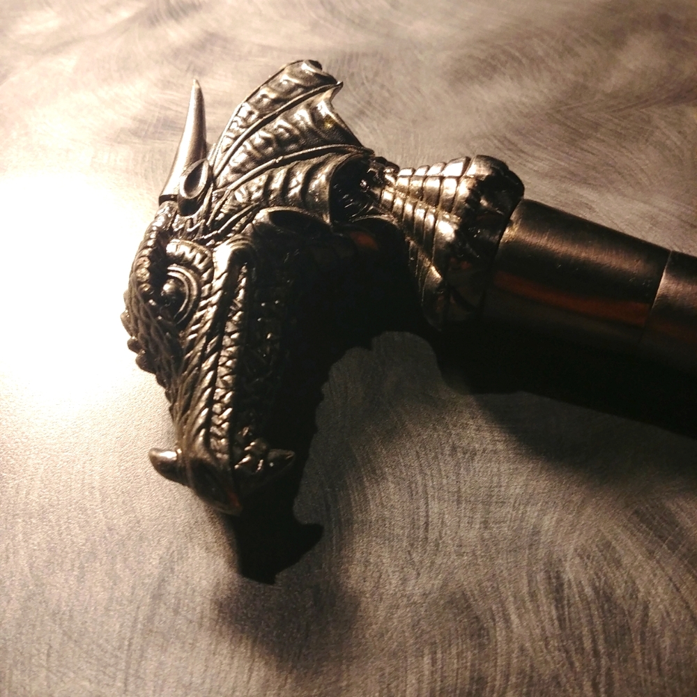 Dragon head walking stick